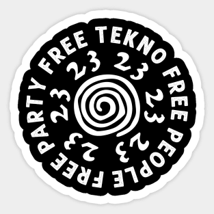 Free Tekno 23 for Free People Sticker